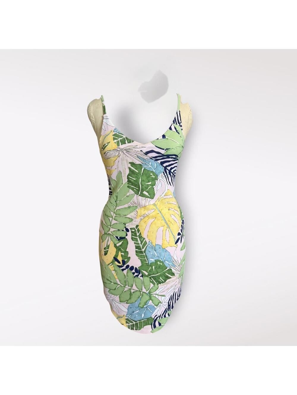 ReVamped Tropical Print Mini Dress